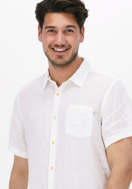 Weiße SCOTCH & SODA Casual-Oberhemd REGULAR FIT GARMENT-DYED LINEN SHORTSLEEVE SHIRT - large