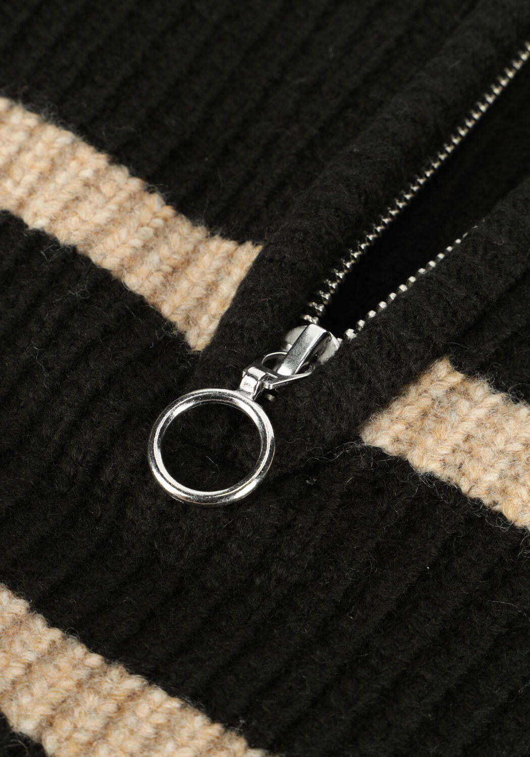 Schwarze NEO NOIR Pullover NEVENA STRIPE KNIT BLOUSE - large