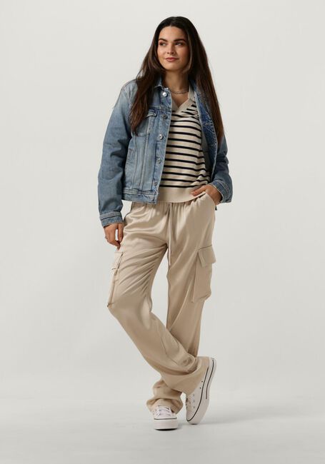 Beige TOMMY HILFIGER Pullover CO JERSEY STITCH V-NK SWEATER - large