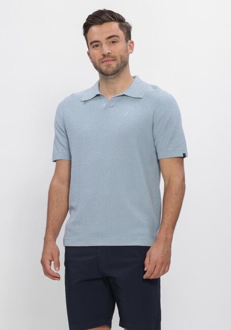 Blaue BUTCHER OF BLUE Polo-Shirt BOUCLE KNIT POLO - large