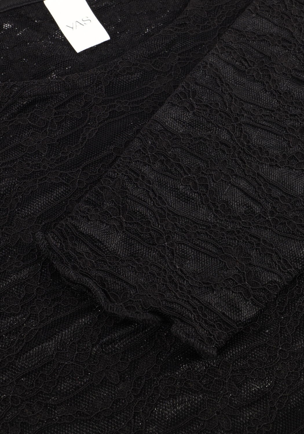 Schwarze Y.A.S. Top YASCARA LS LACE TOP - large