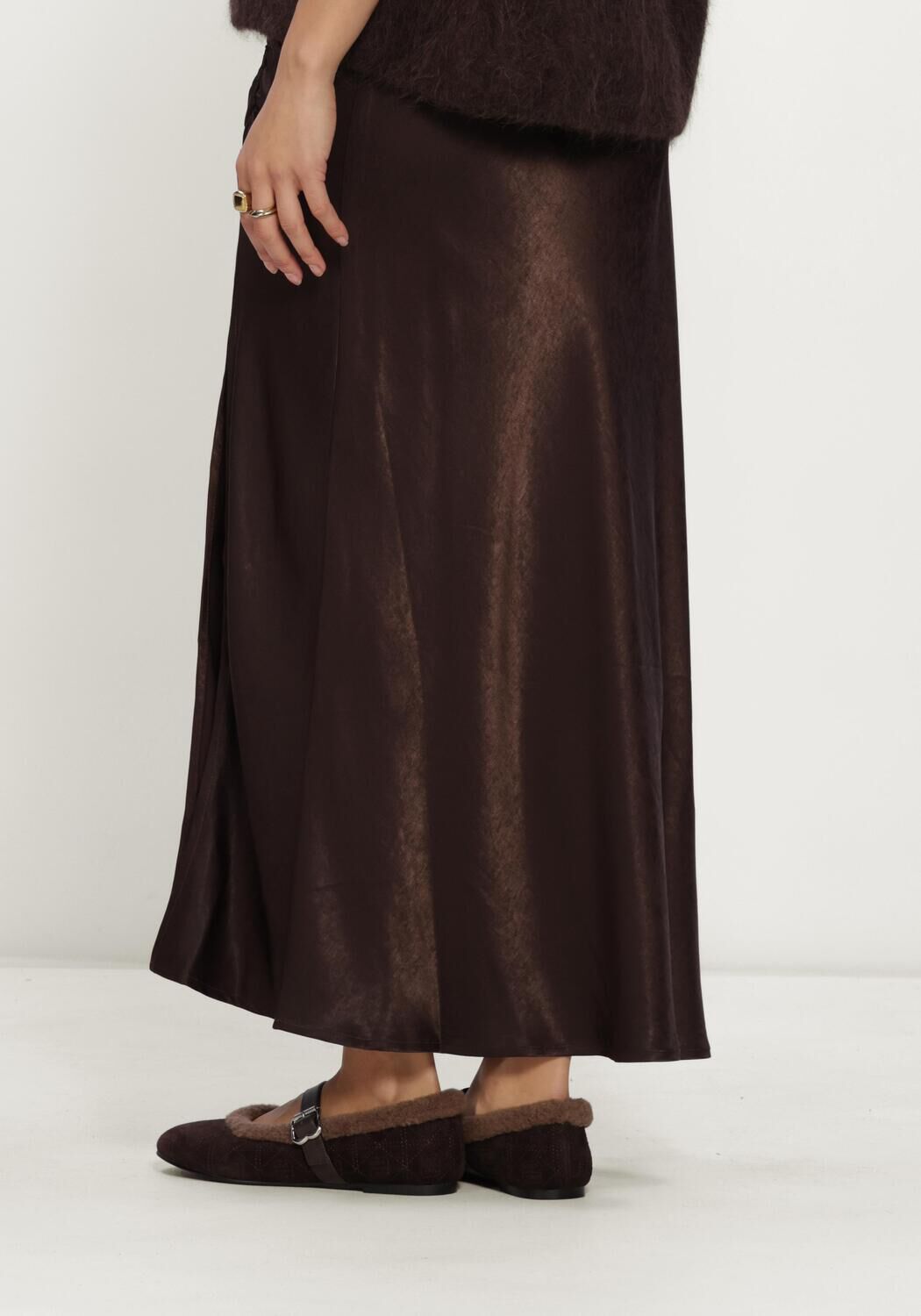 Braune MSCH COPENHAGEN Maxirock MSCHAILA ULLAS SKIRT - large
