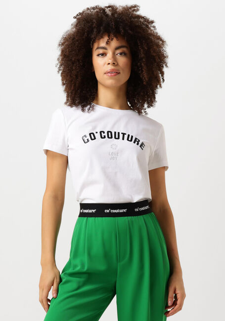 Weiße CO'COUTURE T-shirt COCO LJ GLITTER TEE - large