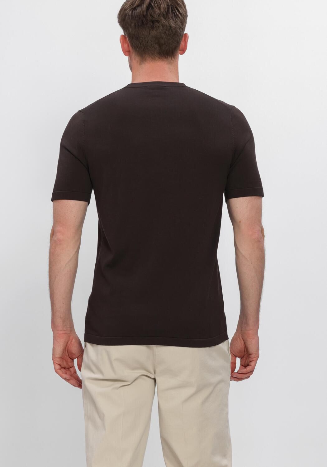 Braune PROFUOMO Polo-Shirt AERO EASE - large