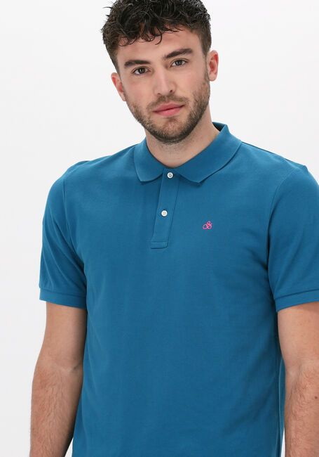Blaue SCOTCH & SODA Polo-Shirt CLASSIC PIQUE POLO IN ORGANIC COTTON - large