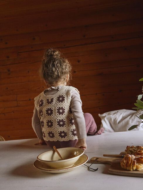 Beige LIL' ATELIER Spencer NMFOLINO SL LOOSE KNIT LIL - large