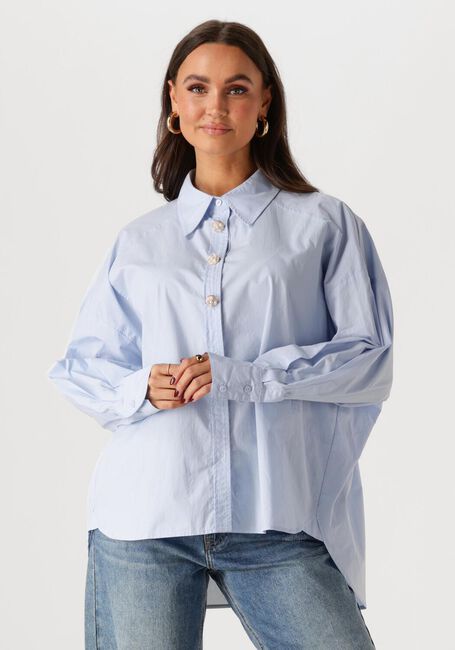 Blaue SUMMUM Blusen FANCY BUTTON BLOUSE CRISPY POPLIN - large