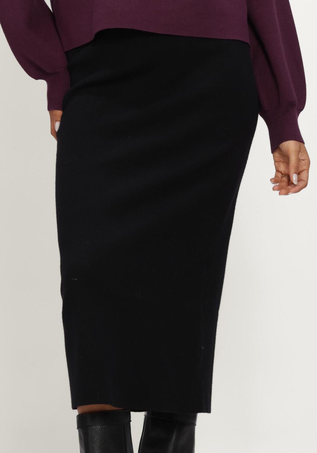Schwarze MSCH COPENHAGEN Midirock MSCHAGATHA EAST HW SKIRT - large