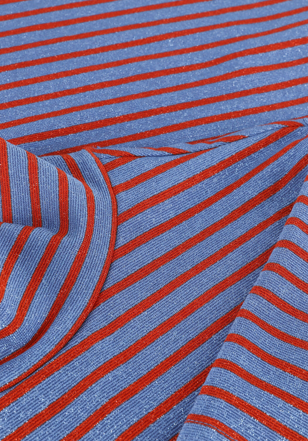 Blaue SCOTCH & SODA Top LUREX STRPED SHORT SLEEVED ECO - large