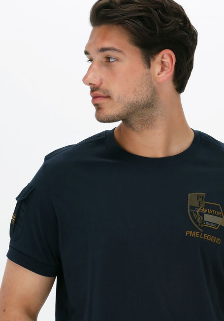 Dunkelblau PME LEGEND T-shirt SHORT SLEEVE R-NECK PLAY LW SINGLE JERSEY - large