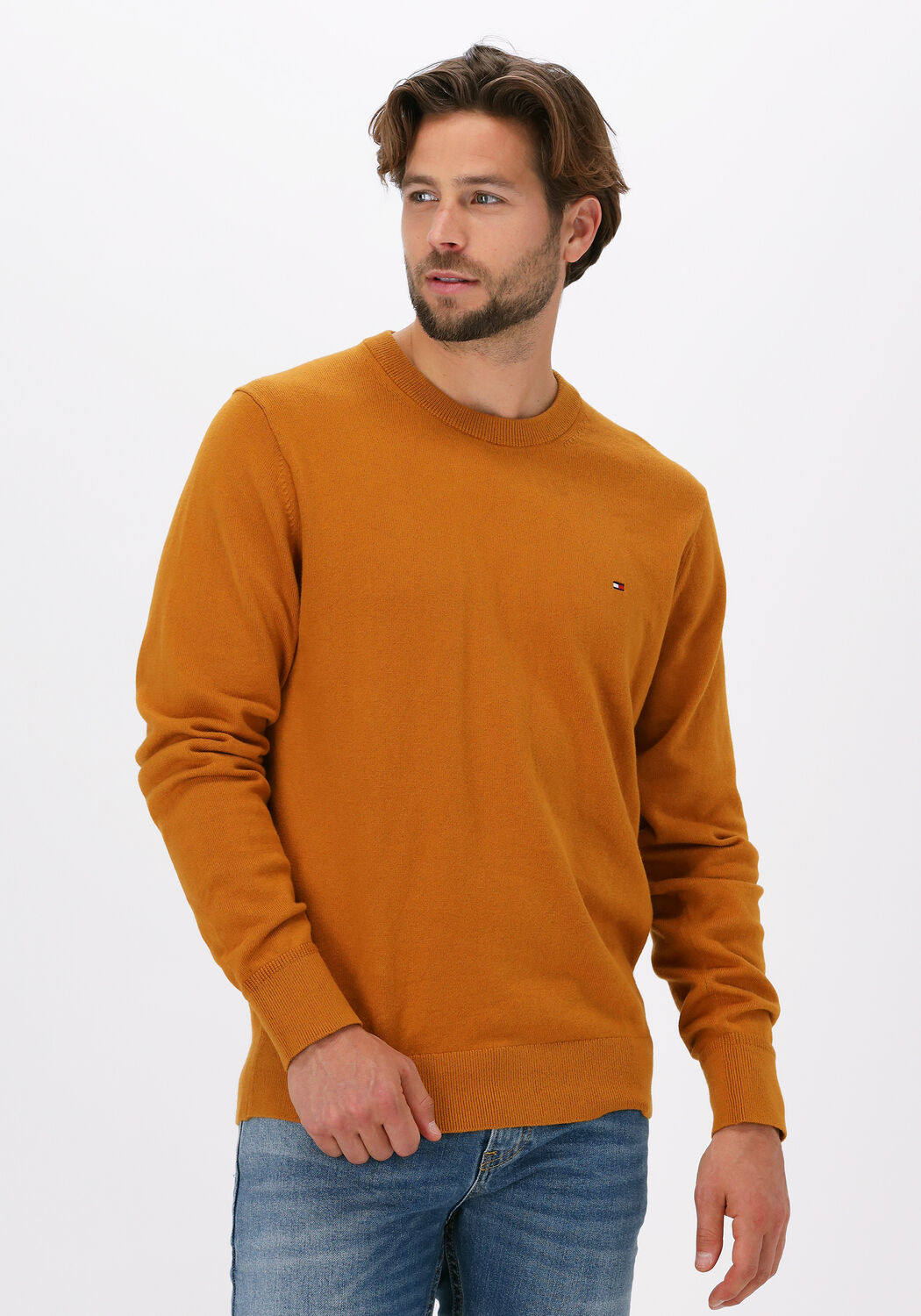 Gelbe TOMMY HILFIGER Pullover PIMA COTTON CASHMERE CREW NECK Omoda