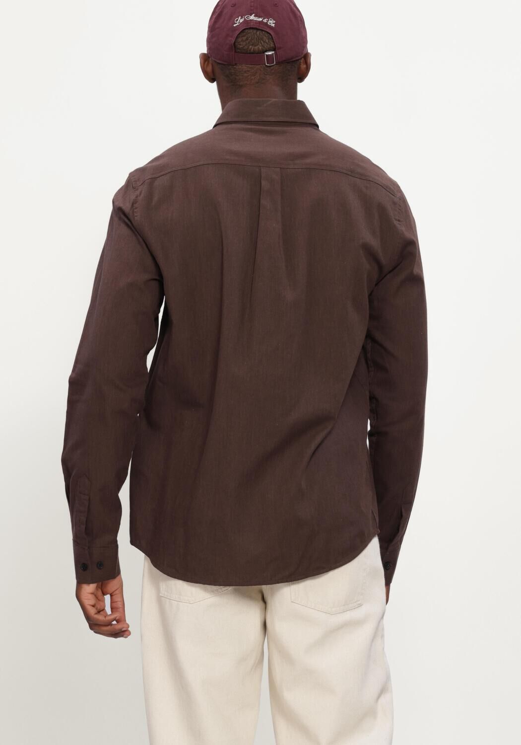 Braune LES DEUX Klassisches Oberhemd SOFT FLANNEL SHIRT - large