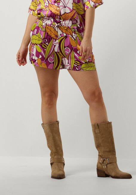 Mehrfarbige/Bunte COLOURFUL REBEL Hosen TILLY FLORAL SATIN SHORT - large