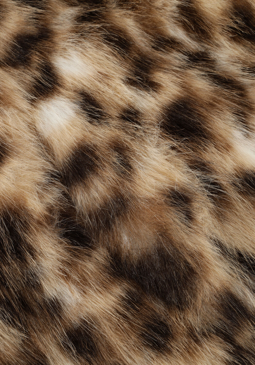Beige CATWALK JUNKIE Fake-Fur-Jack LEOPARD FUR JACKET - large