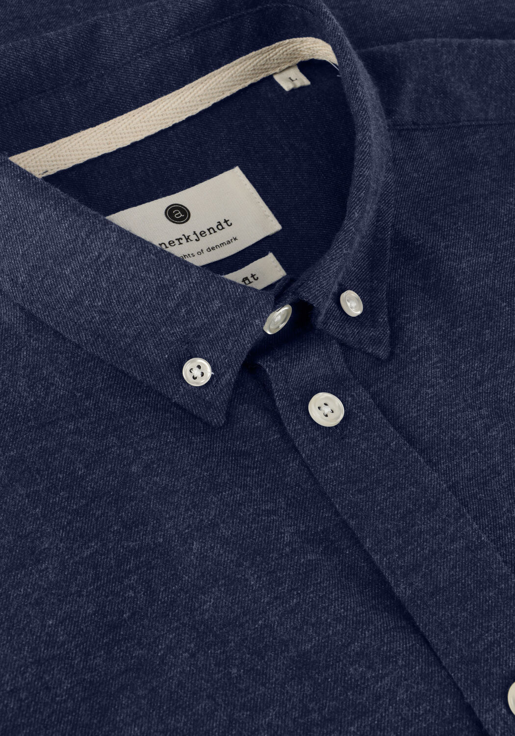 Blaue ANERKJENDT Casual-Oberhemd AKKONRAD MELANGE SHIRT - large