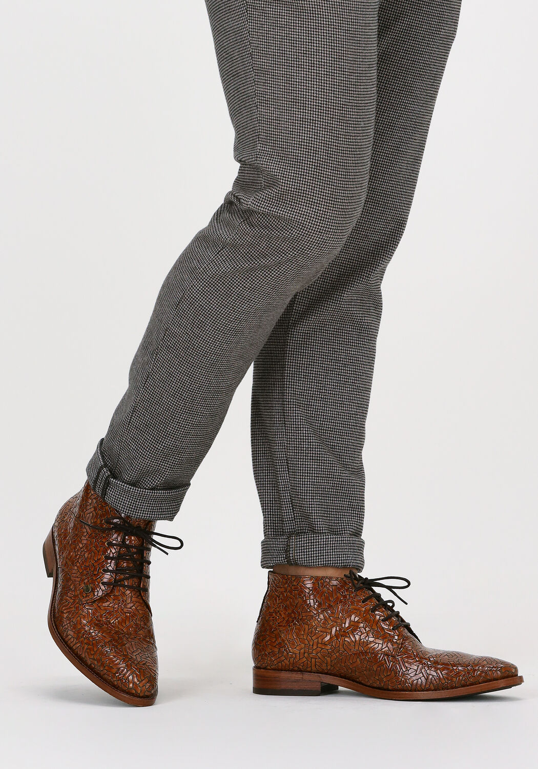 Cognacfarbene REHAB Business Schuhe BARRY WEAVE - large