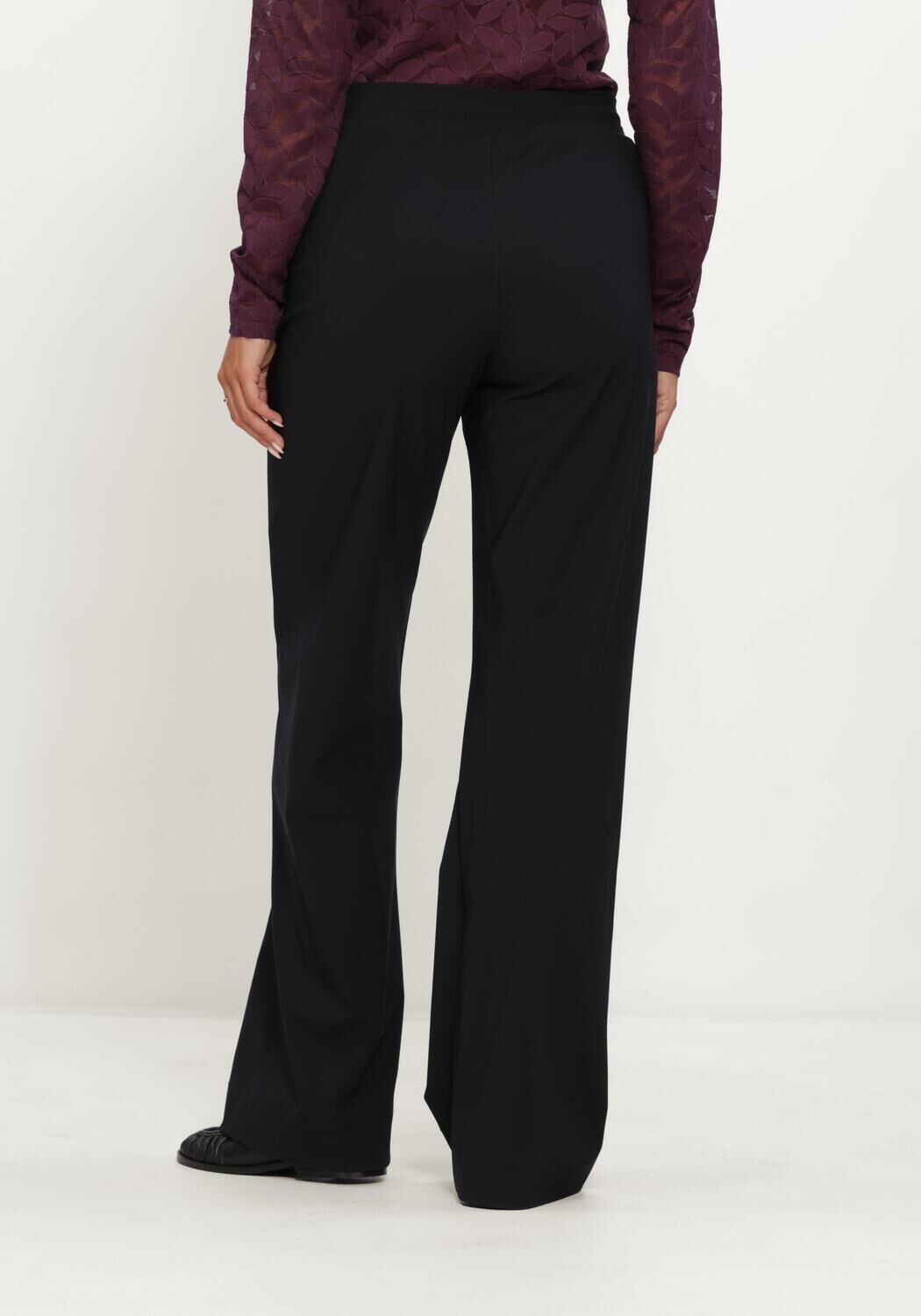 Schwarze STUDIO ANNELOES Weite Hose ABIGAIL TROUSERS - large