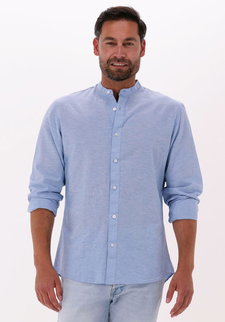 hellblau selected homme casual-oberhemd slhslinew-linen shirt ls china w