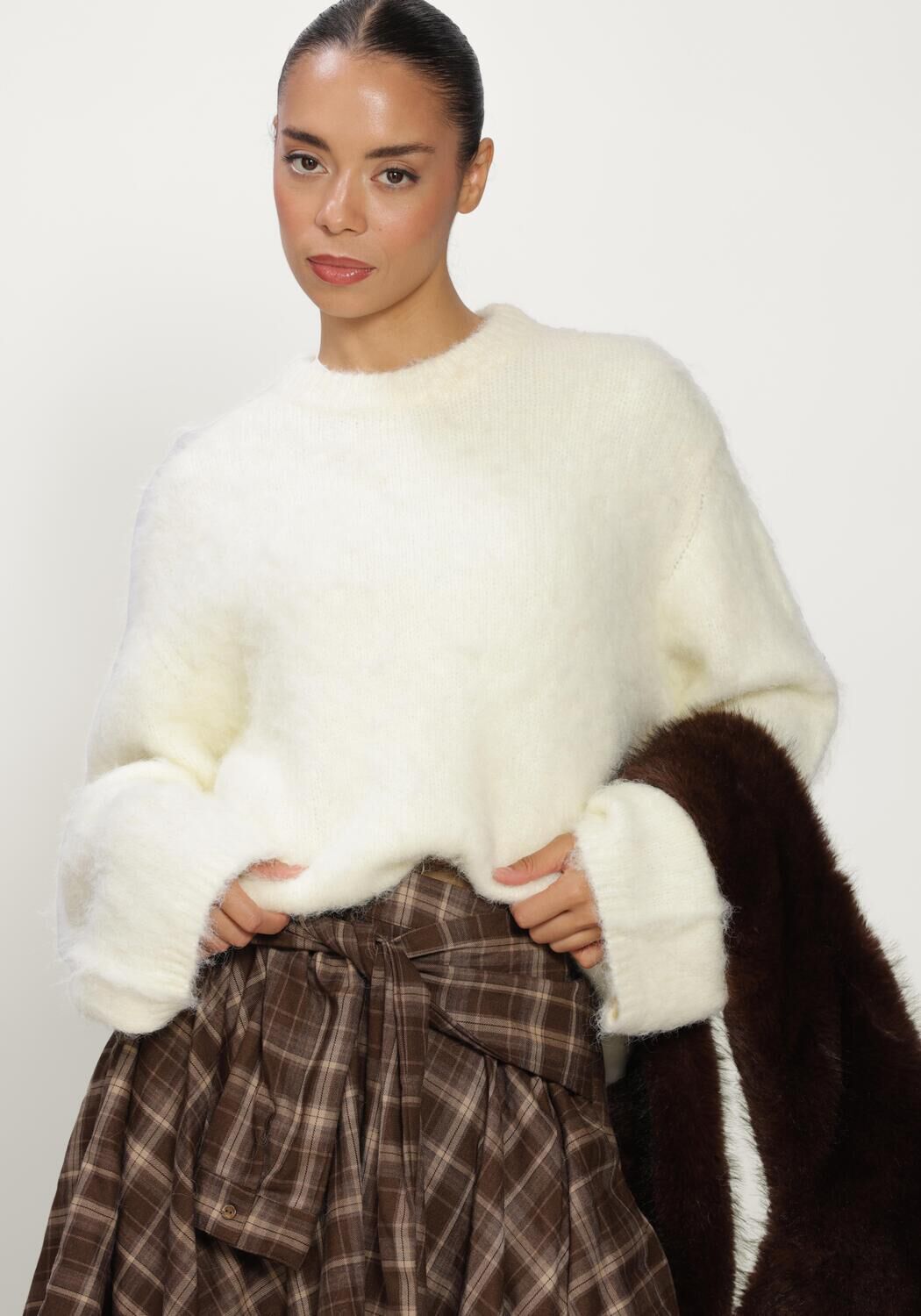 Creme NOTRE-V Pullover NV-INSA - large