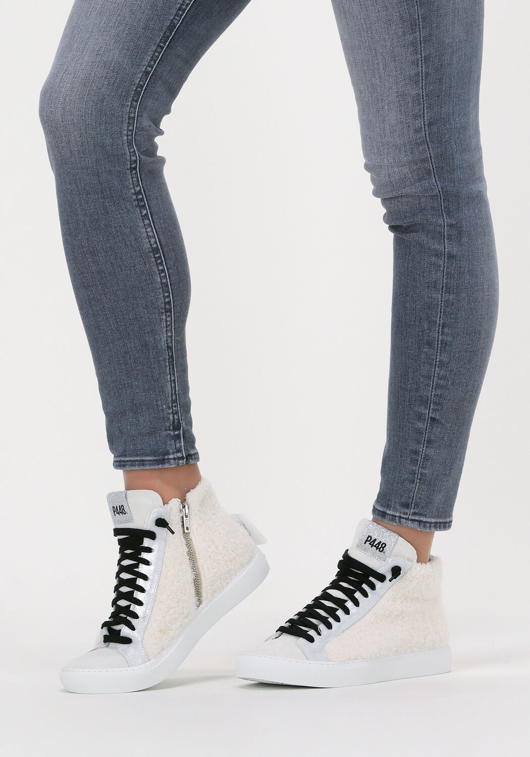 Wei&szlig;e P448 Sneaker High STAR - large