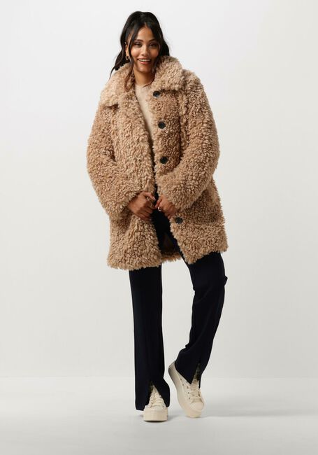 Braune ANOTHER LABEL Teddy-Jacke MOUSSY SHORT COAT - large