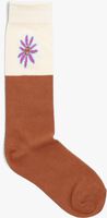 Braune MOODSTREET Socken SOCK FLOWER - medium
