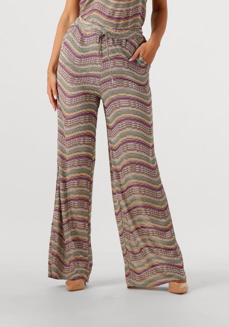 Mehrfarbige/Bunte SUMMUM Weite Hose WIDE LEG PANT MULTICOLOUR SPARKLY WAVE - large