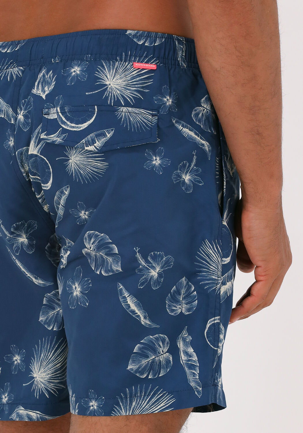 Blaue SCOTCH & SODA Badehosen RECYCLED POLYESTER PRINTED SWIMSHORT - large