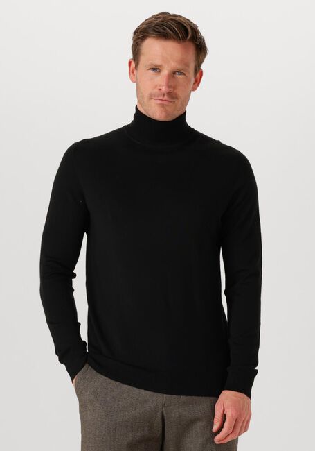 Schwarze PROFUOMO Rollkragenpullover PULLOVER ROLL NECK MERINO - large