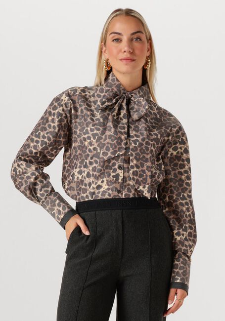 Braune JANSEN AMSTERDAM Blusen KESSA BLOUSE WA 738 NECKTIE - large