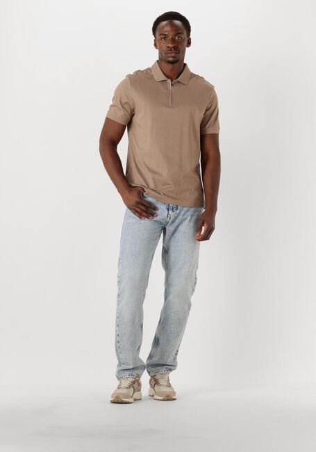 Braune CALVIN KLEIN Polo-Shirt LIQUID TOUCH WELT ZIP POLO - large