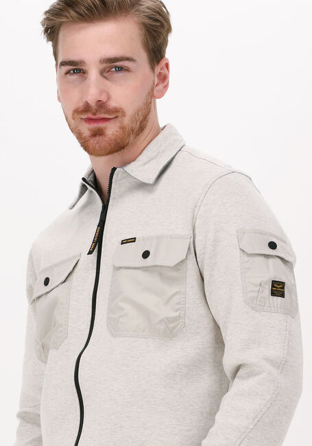 Nicht-gerade weiss PME LEGEND Overshirt LONG SLEEVE SHIRT SPACER SWEAT OVERSHIRT - large