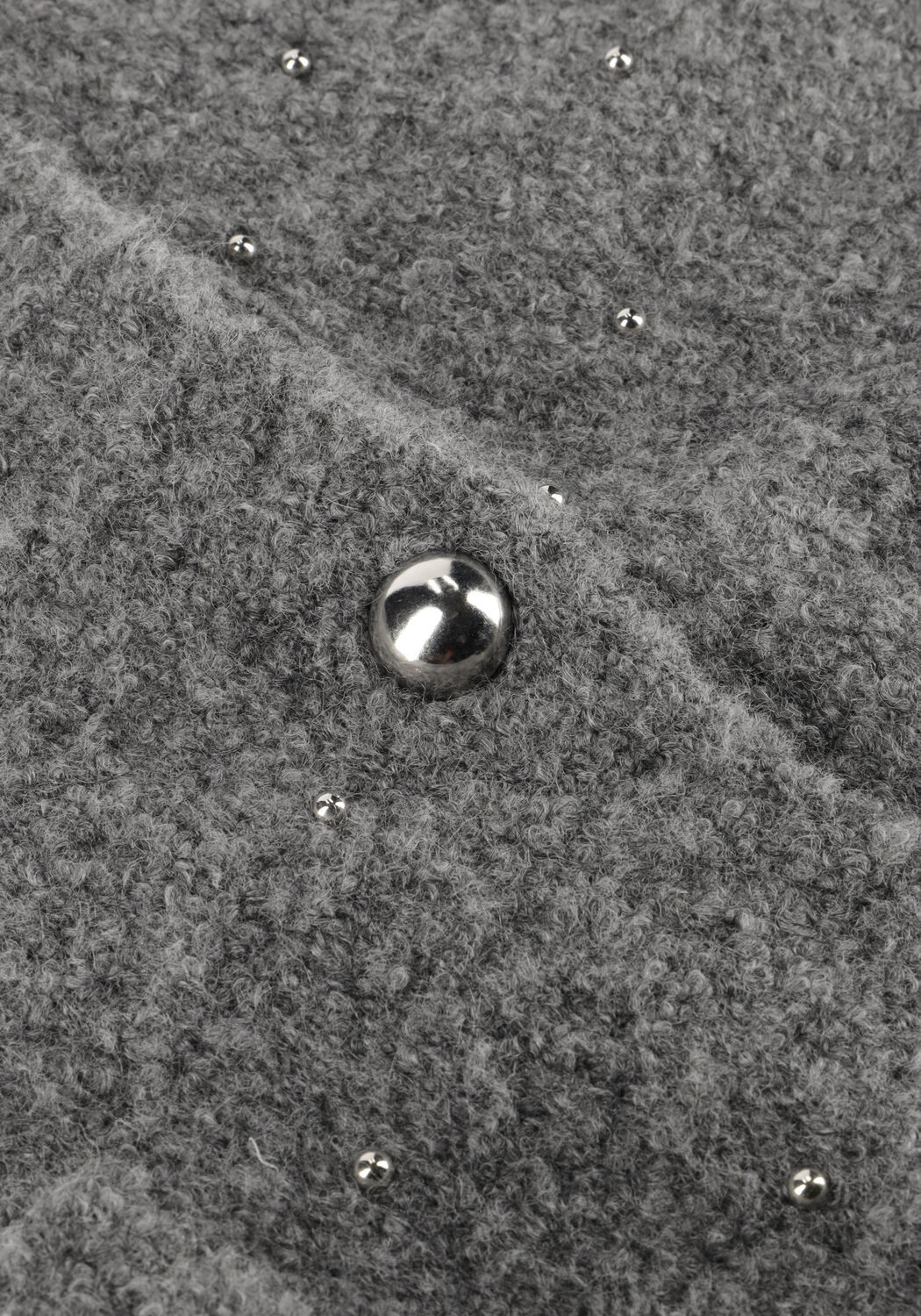 Graue STUDIO AR Strickjacke IDONY STUDS BOUCLE KNIT - large