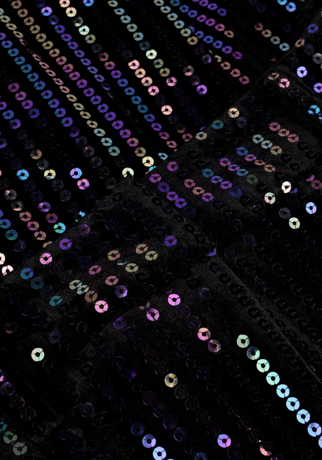 Schwarze Y.A.S. Hose YASELIVA SEQUIN HW STRAIGHT PANT - large