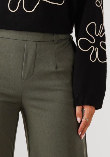 Dunkelgrün OBJECT Hose OBJLISA WIDE PANT - large