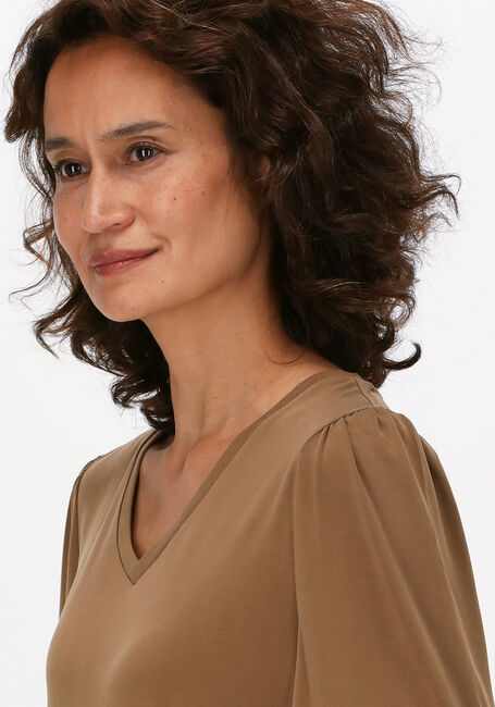 Braune OBJECT Top JANNIE LS V-NECK TOP - large