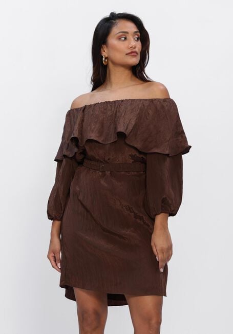 Braune DANTE6 Minikleid KYO VOLANT MINI DRESS - large