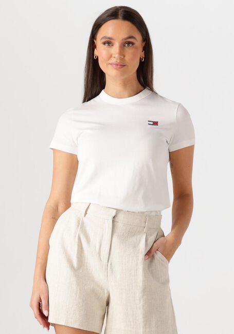 Weiße TOMMY JEANS T-shirt TJW REG BADGE TEE - large