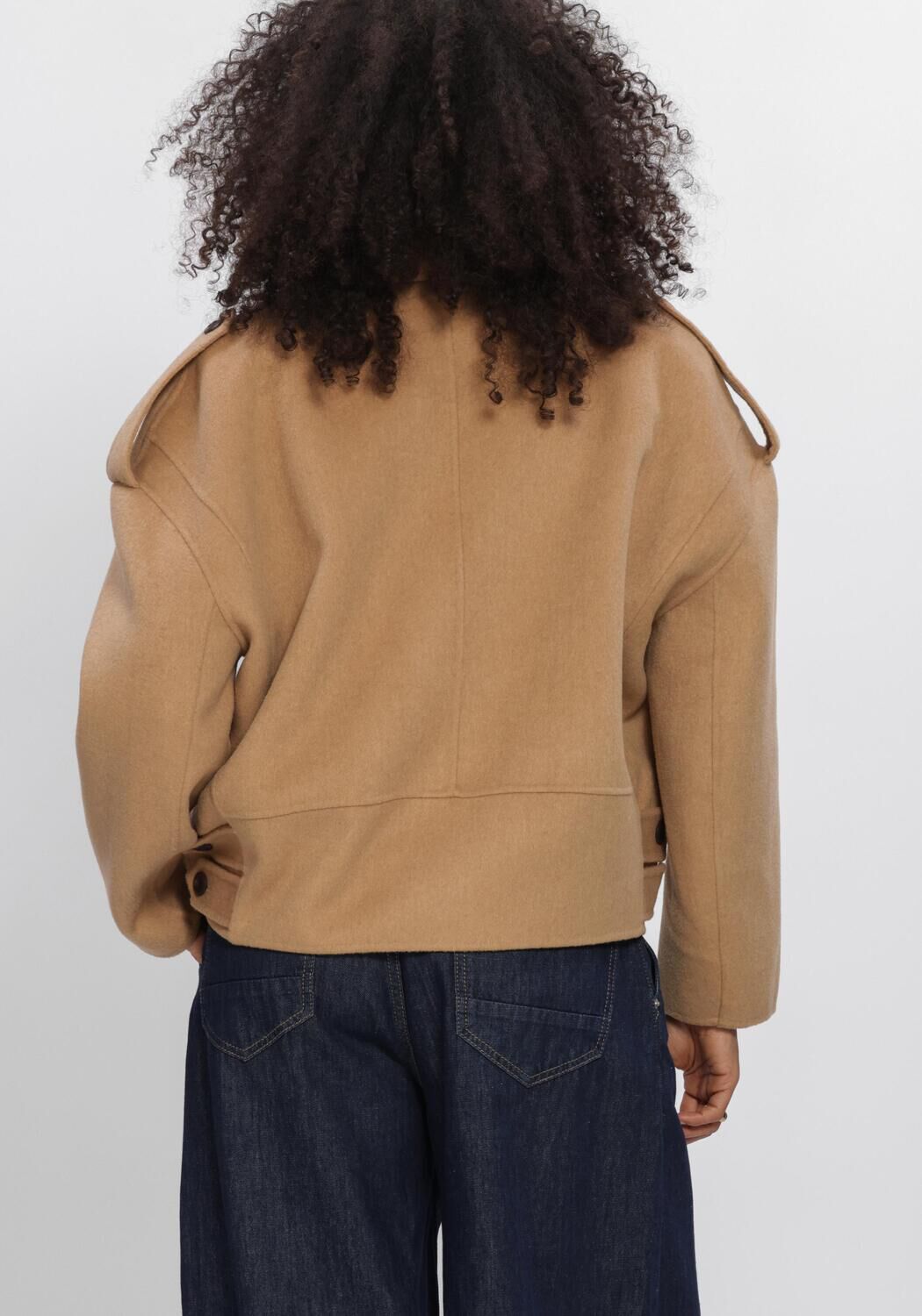 Camelfarbene SUMMUM Jack JACKET WOOL CLASSIC - large