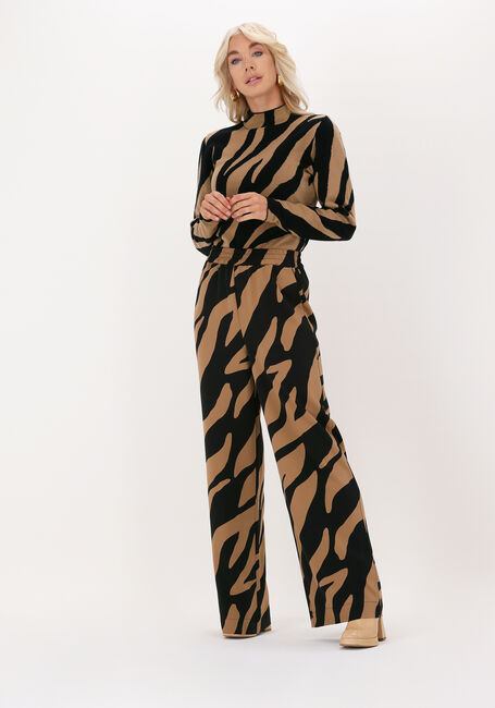 Camelfarbene GESTUZ Pullover TALLIGZ JACQUARD TURTLENECK - large