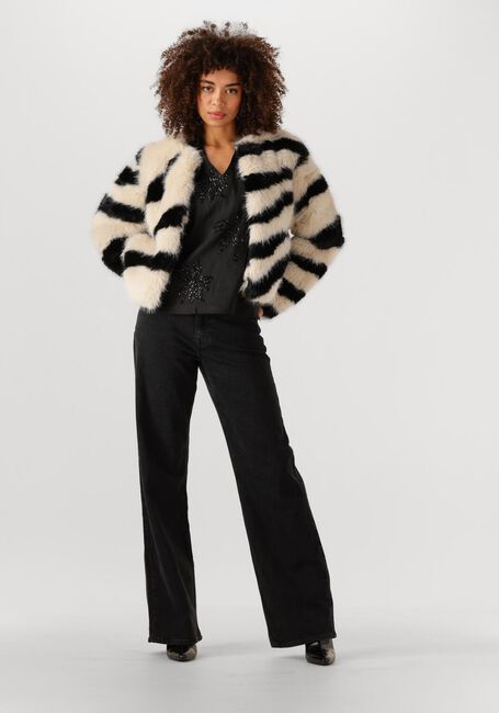 Mehrfarbige/Bunte NUKUS Fake-Fur-Jack MAGDALENA JACKET - large