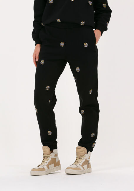 Schwarze ALIX THE LABEL Jogginghose LADIES KNITTED TIGER SWEATPANTS - large