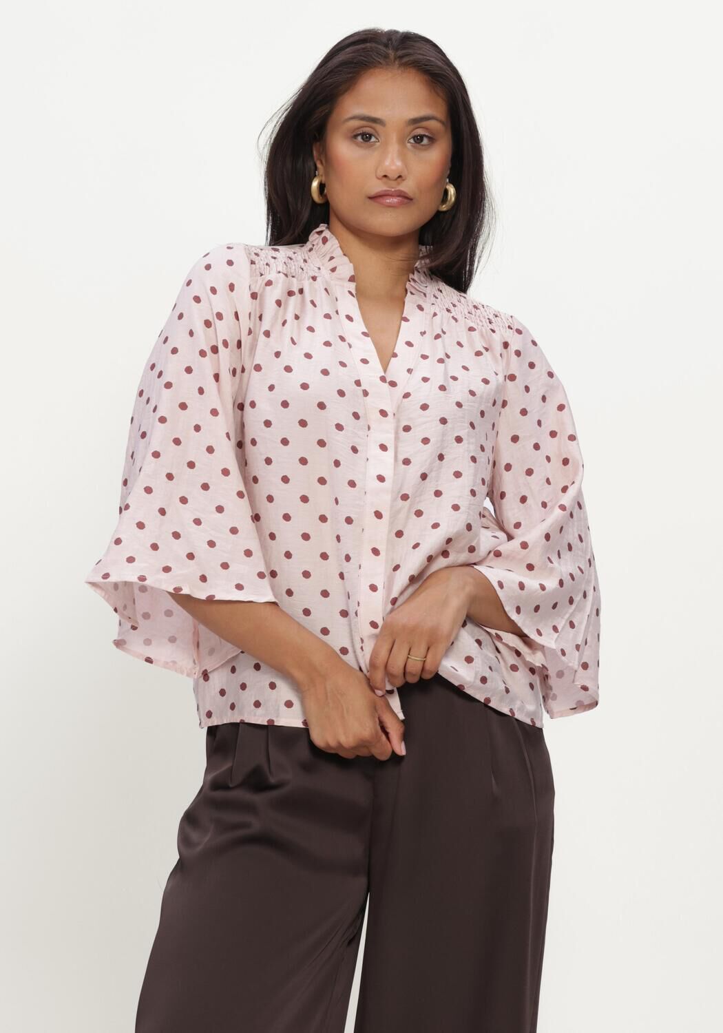 Hell-Pink MINUS Blusen MSVIVIANA V- NECK BLOUSE - large
