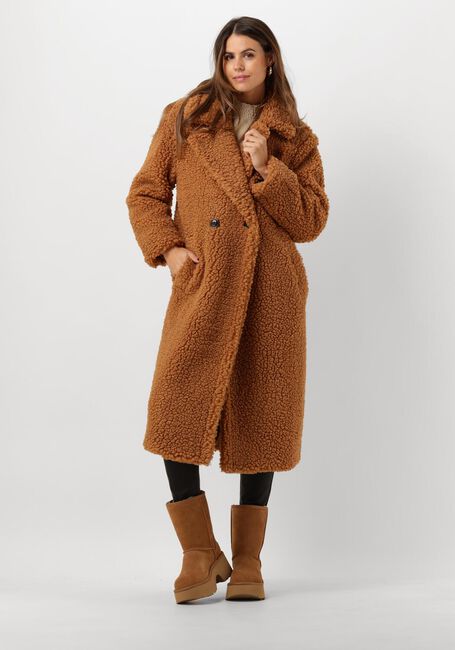 Camelfarbene UGG Teddy-Jacke GERTRUDE LONG TEDDY COAT - large