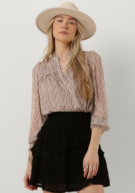 Beige NEO NOIR Blusen RHIA GRAPHIC FIRE BLOUSE - large