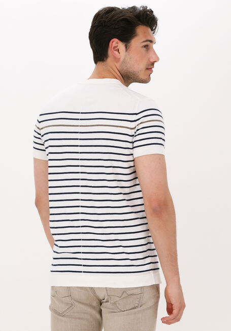 Weiße DSTREZZED T-shirt CREW S/S CONTRAST STRIPE KNIT - large
