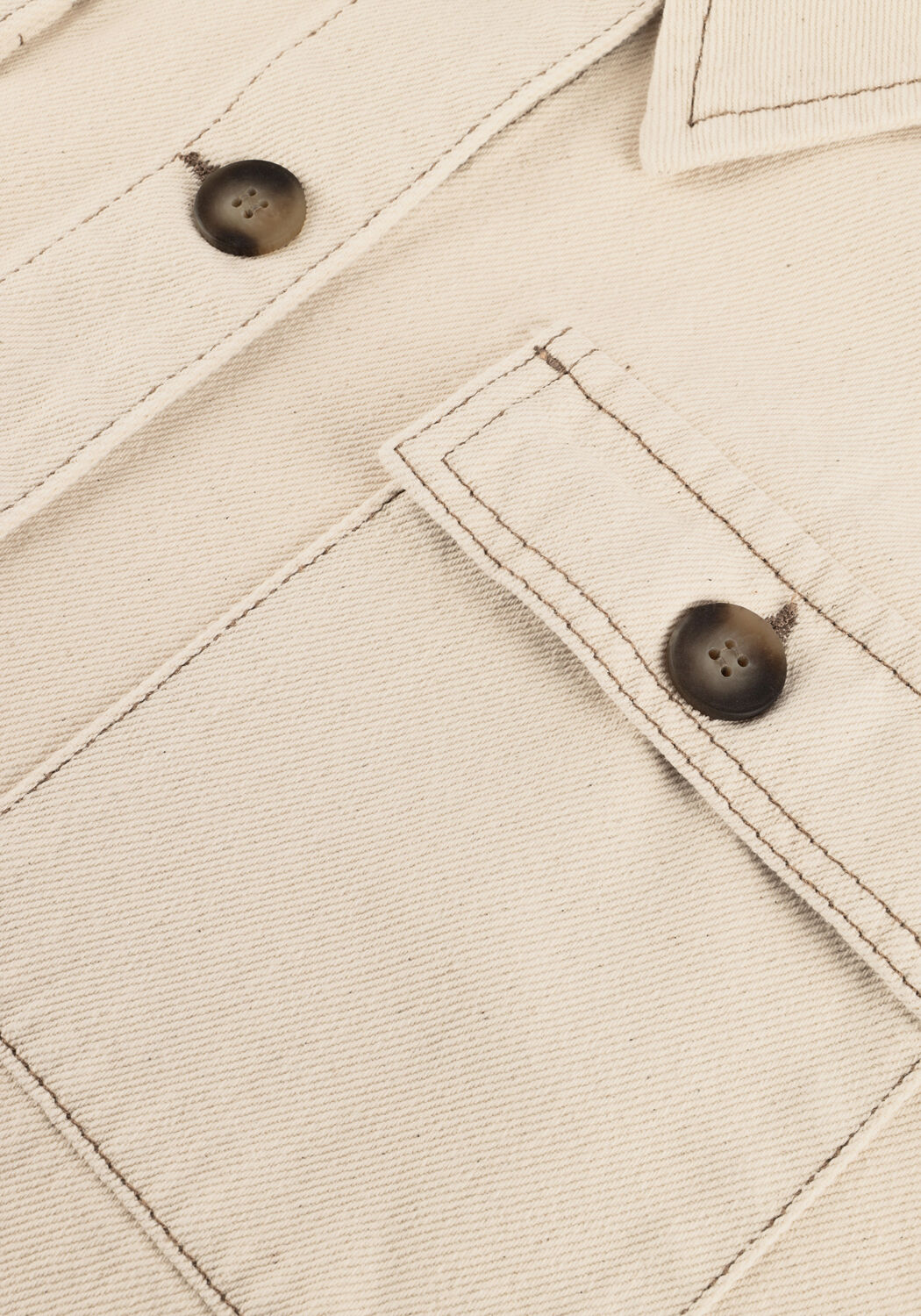 Ecru ANOTHER LABEL Jeansjacke ALENORA NATURAL DENIM JACKET - large