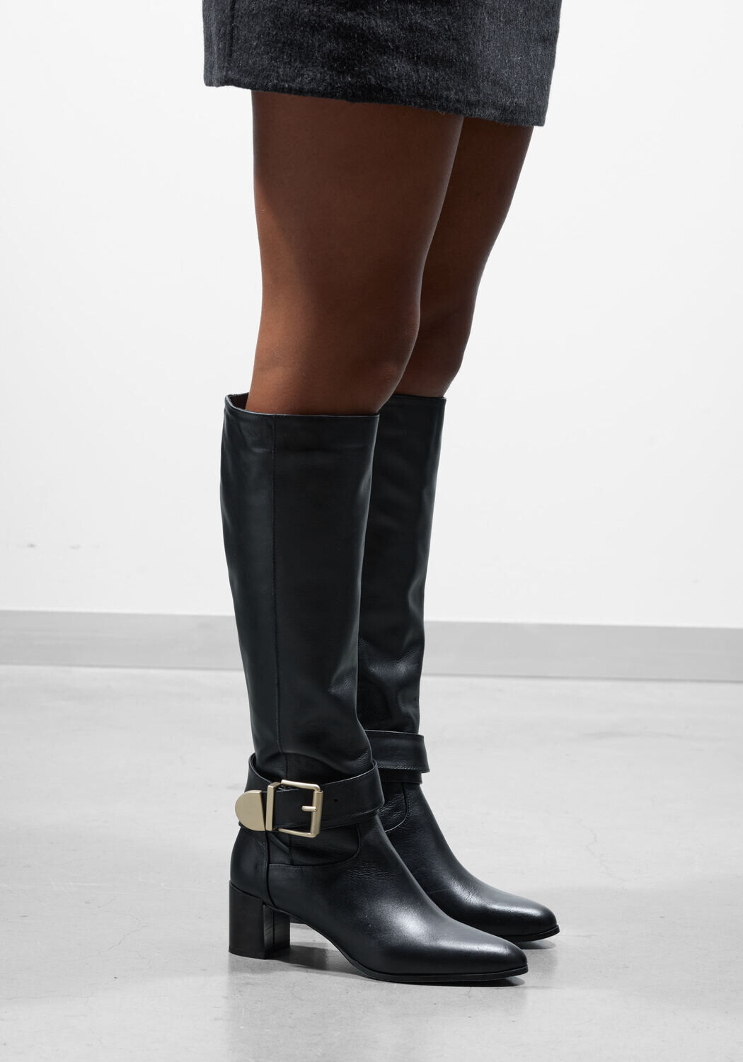 Schwarze LINA LOCCHI Hohe Stiefel 8596 - large