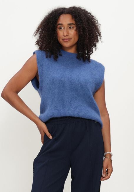 Blaue POM AMSTERDAM Pullover SENNA SAPPHIRE BLUE - large