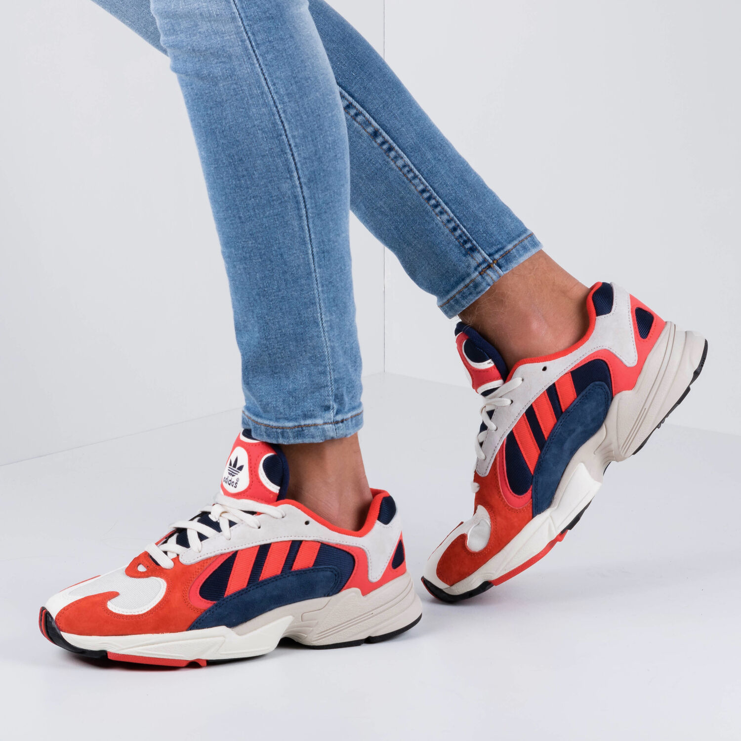 Adidas originals yung-1 sneakers in red multi best sale